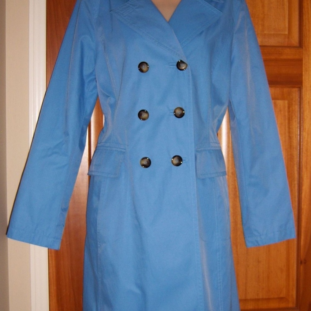 Brand New Michael Kors Blue Double Breasted Trench